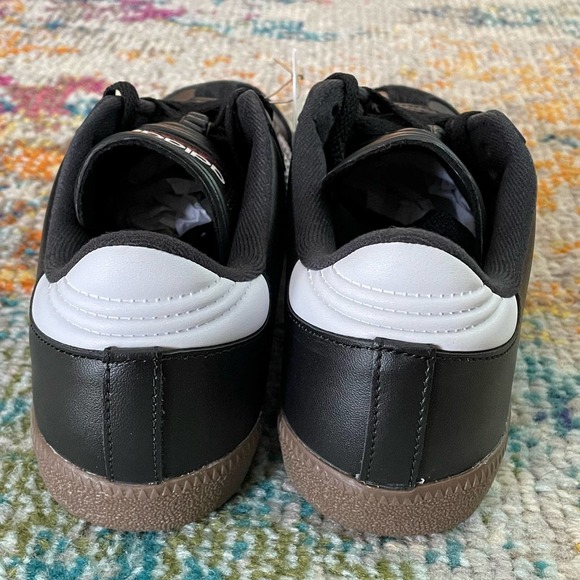 Adidas Samba Classic Leather Sneakers Black White Light Brown WOMEN'S 6.5 - Picture 4 of 11